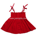 girls machine smocked red slip dress